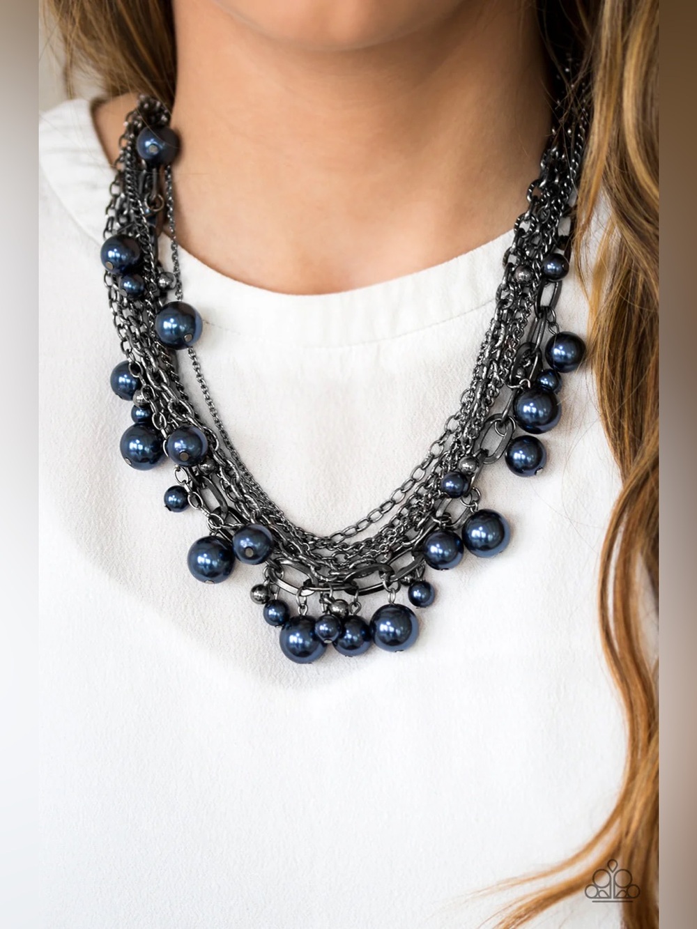❤️‍🔥5/$25❤️‍🔥 Shipwrecked Shimmer Blue Necklace